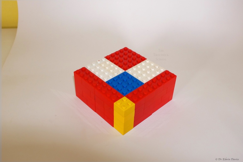 lego trinomial cube building a layer